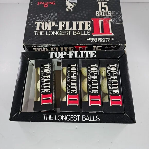 Vintage Spalding Top-Flite II Low Trajectory Golf Balls Set of 12 balls - Picture 3 of 7